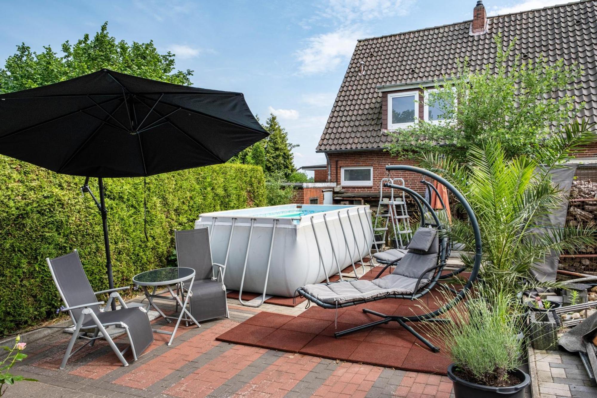 Ferienwohnung Am Elbstrom Stade Exteriör bild